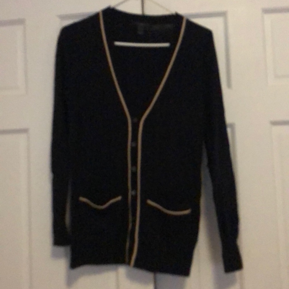 100% merino wool navy JCrew sweater
